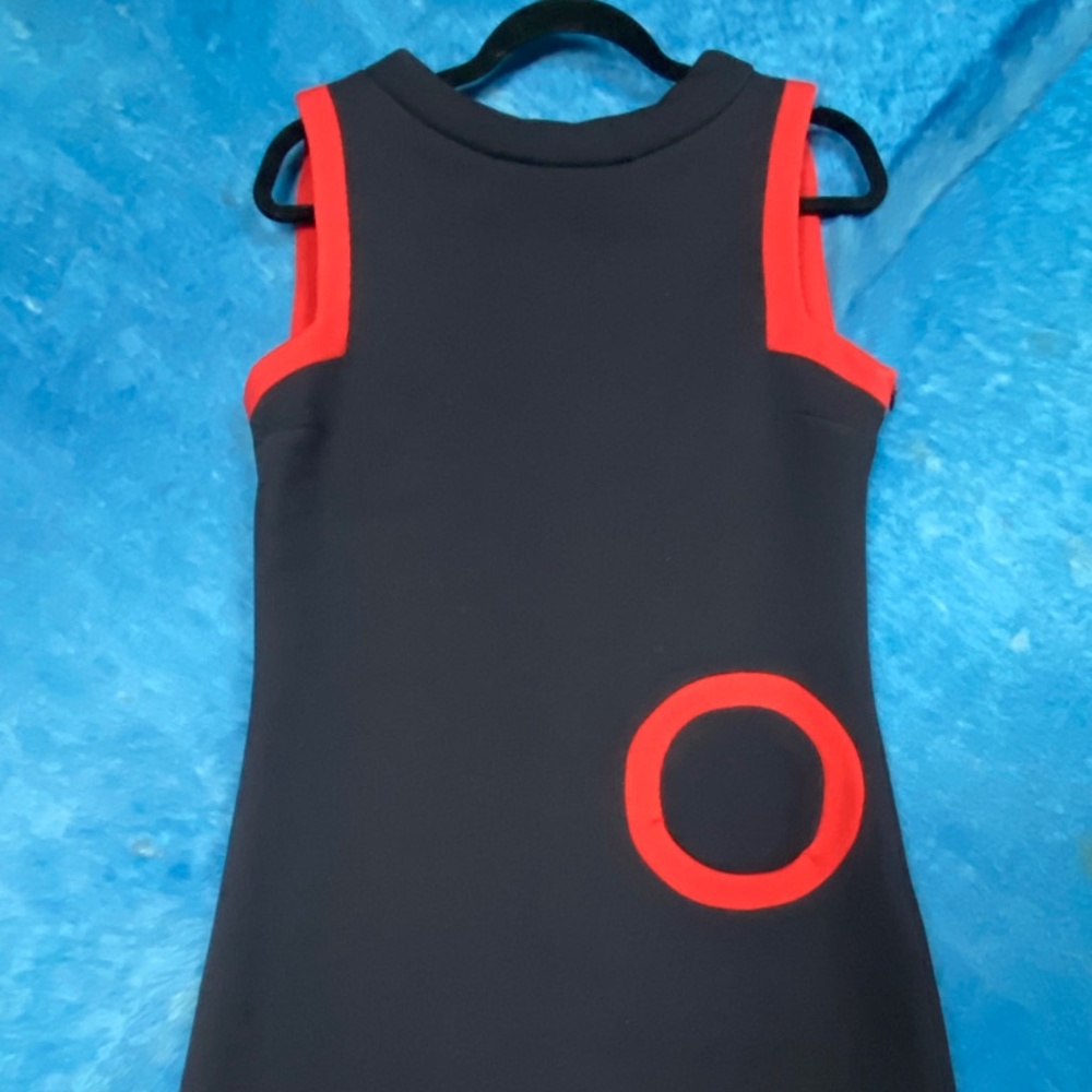 Marc Jacobs Courreges retro style minidress navy and red size M Medium
